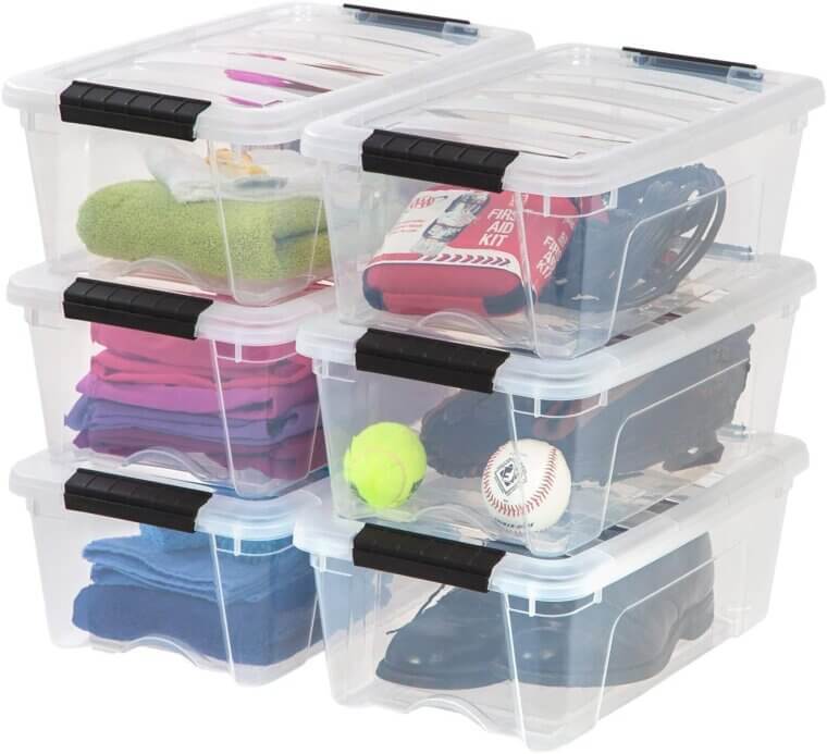 IRIS Plastic Storage Bins - Stackable, Durable, Clear Containers 