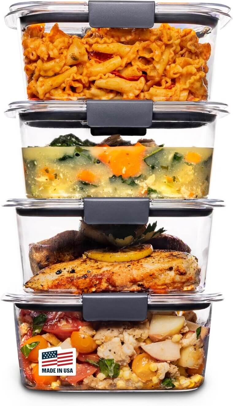 Rubbermaid Brilliance Containers - Perfect for Meal Prep & Leftovers 
