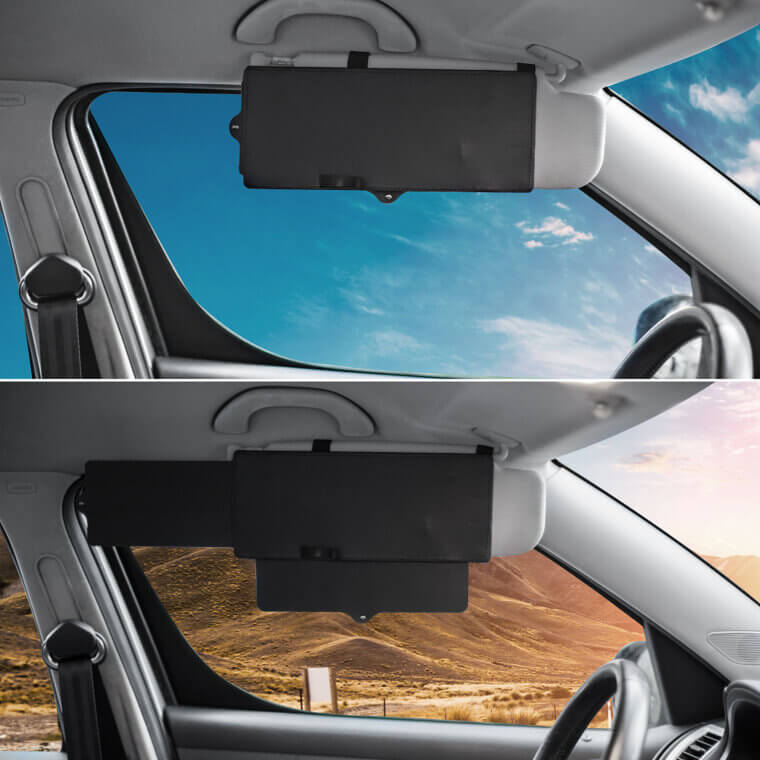 Extendable Sun Visors to Block Harsh Side-Window Sun Glare