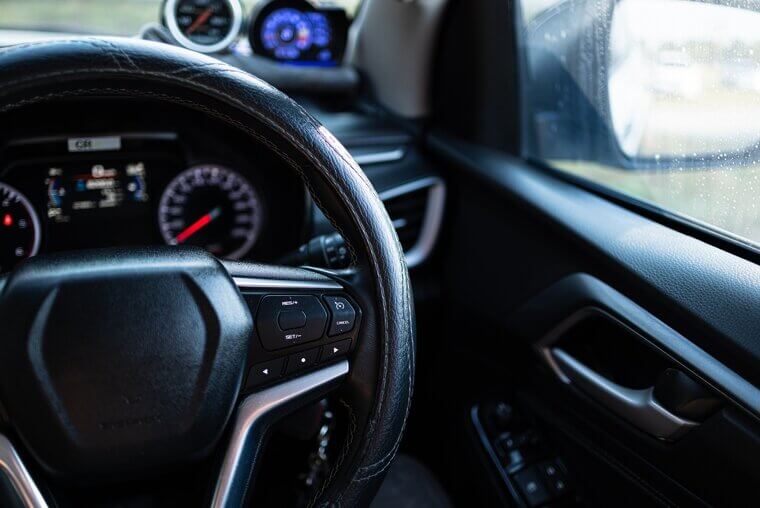 Leather-Wrapped Steering Wheels for a Secure and Comfortable Grip