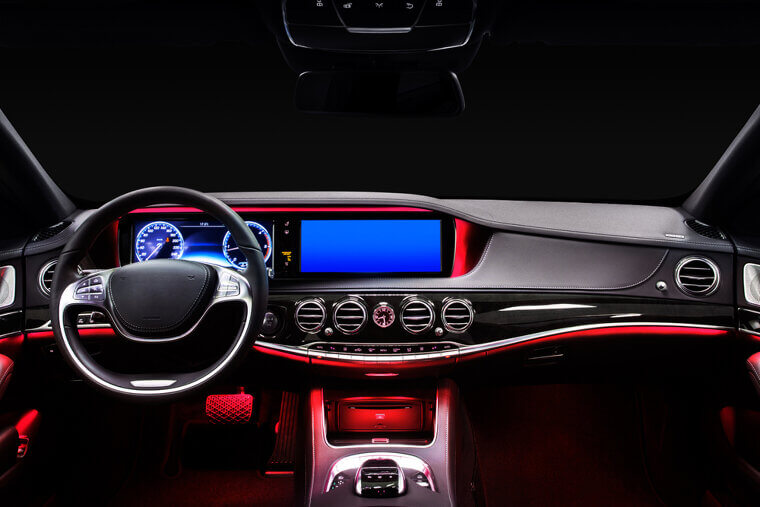 Ambient Interior Lighting to Relax Your Eyes During Night Driving