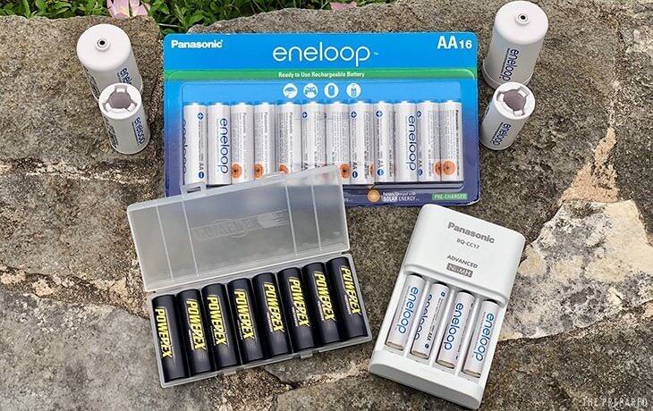 Leve baterias recarregáveis em uma viagem longa