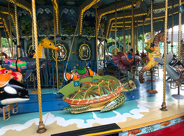 This Carousel Has a Disabled Seat for Less Mobile Children