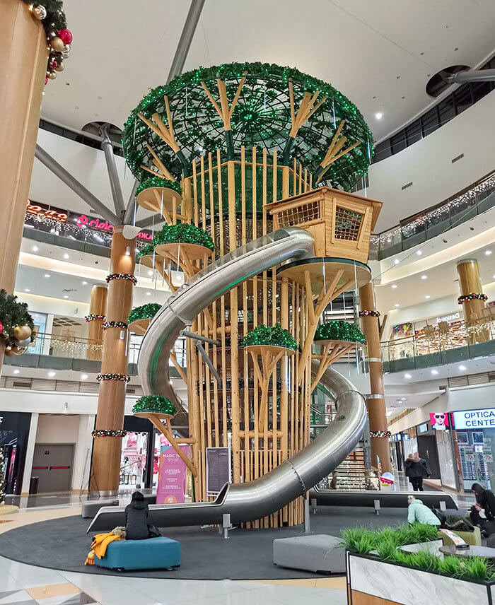 This Shopping Mall Has a Giant Tree-Themed Playground Inside It
