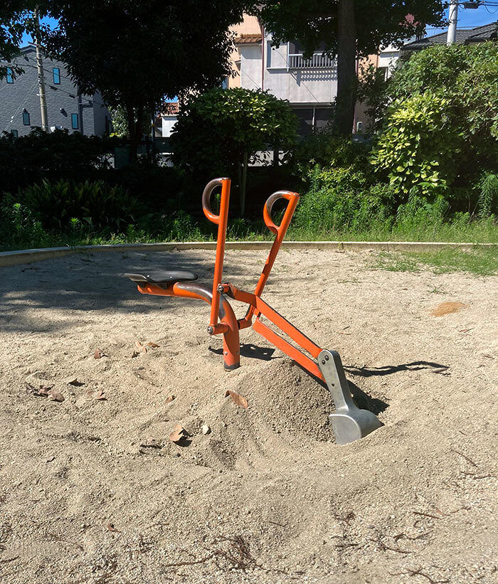 This Playground Has a Mini Excavator for Kids to Get Hands-On