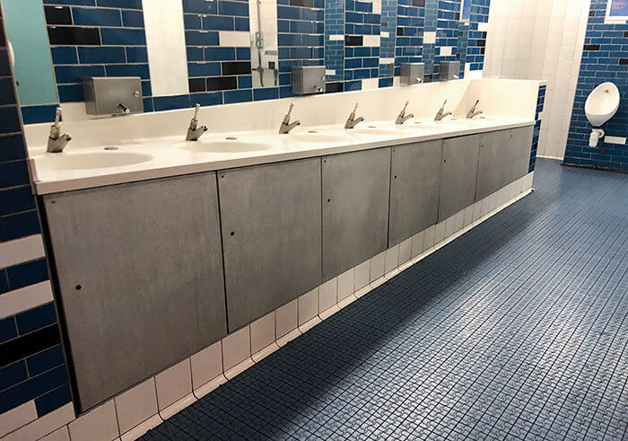 These Sinks Slope for Adults and Children of All Different Heights