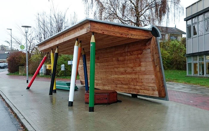This High School Book Stop Is Way More Exciting Than Ordinary Bus Stop