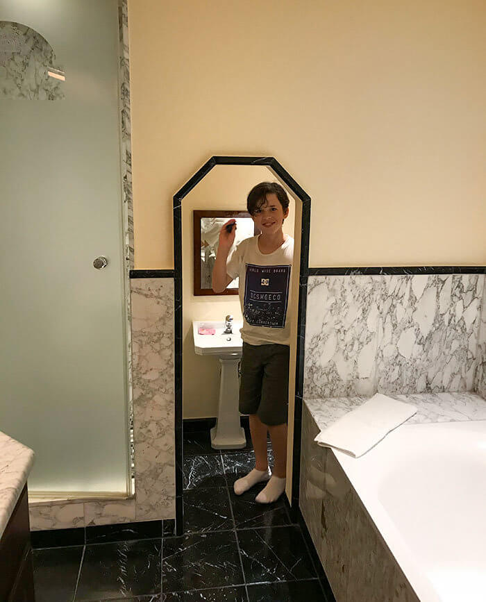 This Bathroom Has a Smaller Bathroom for Children Inside of It