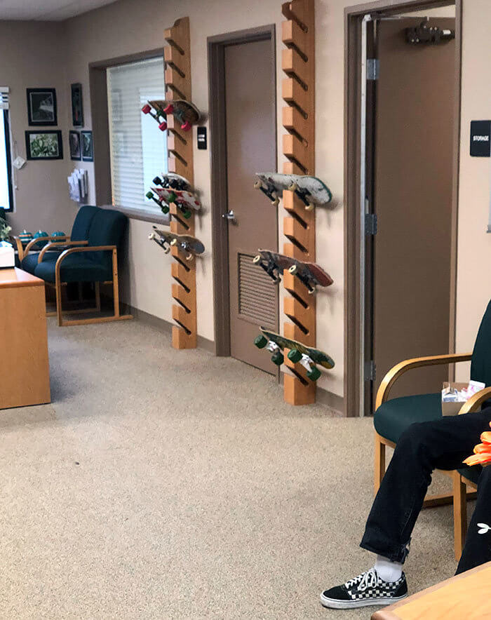 This School Offers Skateboard Racks for Students to Use During the Day