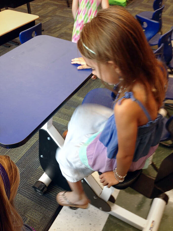 School Desks With Pedals so Kids Don't Have to Sit Still All Day
