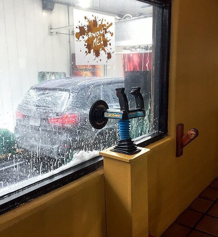 A Soap Cannon for Children at the Local Car Wash