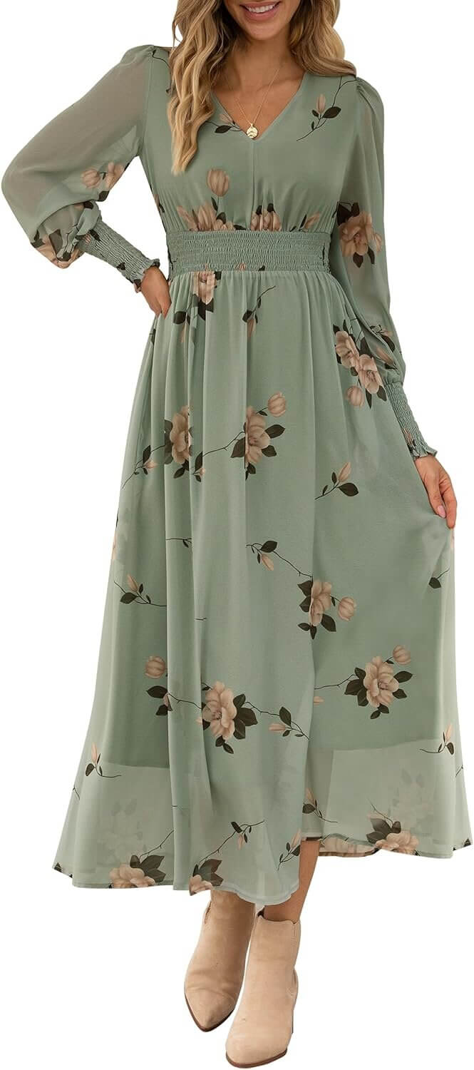 Boho Floral Maxi Dress - Perfect for Weddings & Parties 