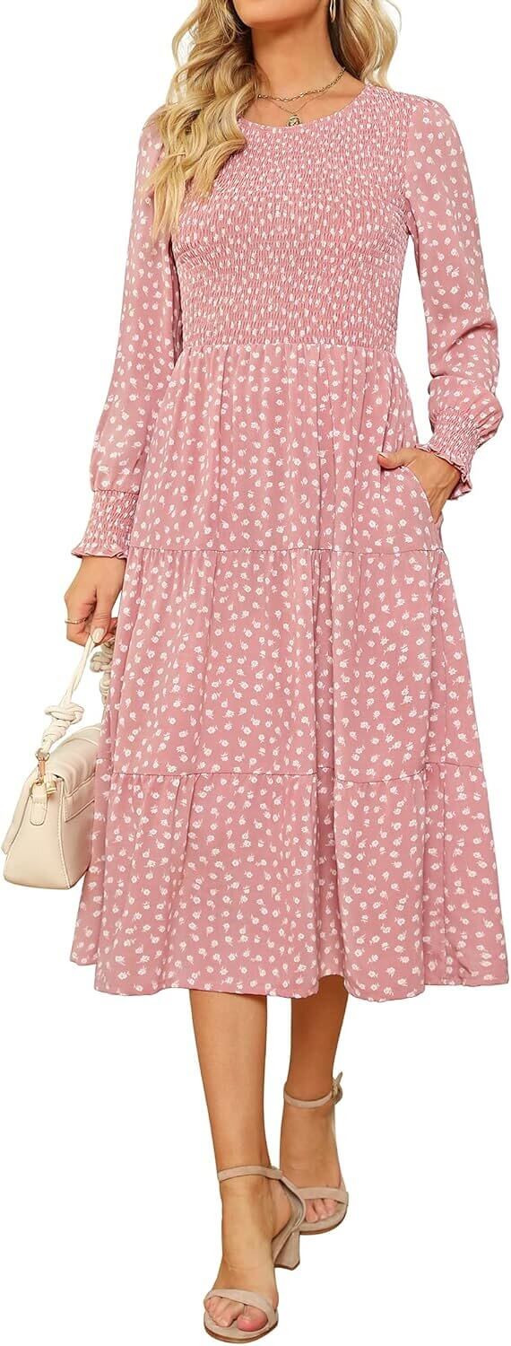 Zattcas Fall Dress: Boho Chic with Pockets 