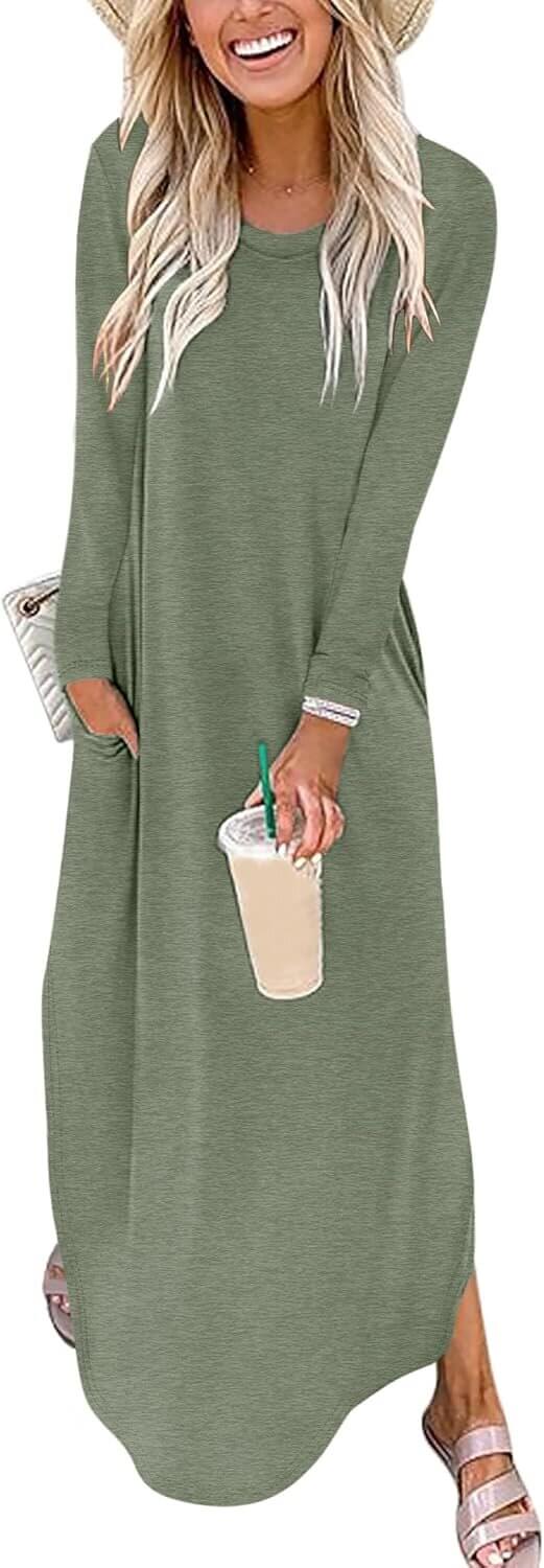 ANRABESS Maxi Dress - Perfect Fall Style with Pockets - Don’t Miss the 33% Discount!