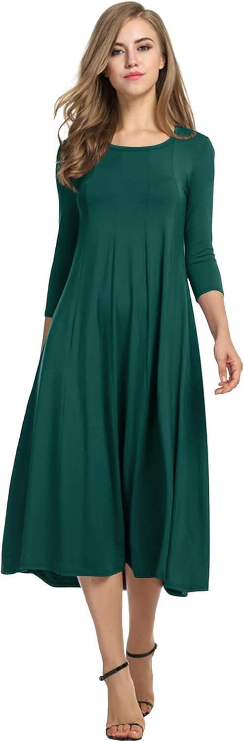 HOTOUCH Women's Midi Dress - Versatile Style for Any Occasion 