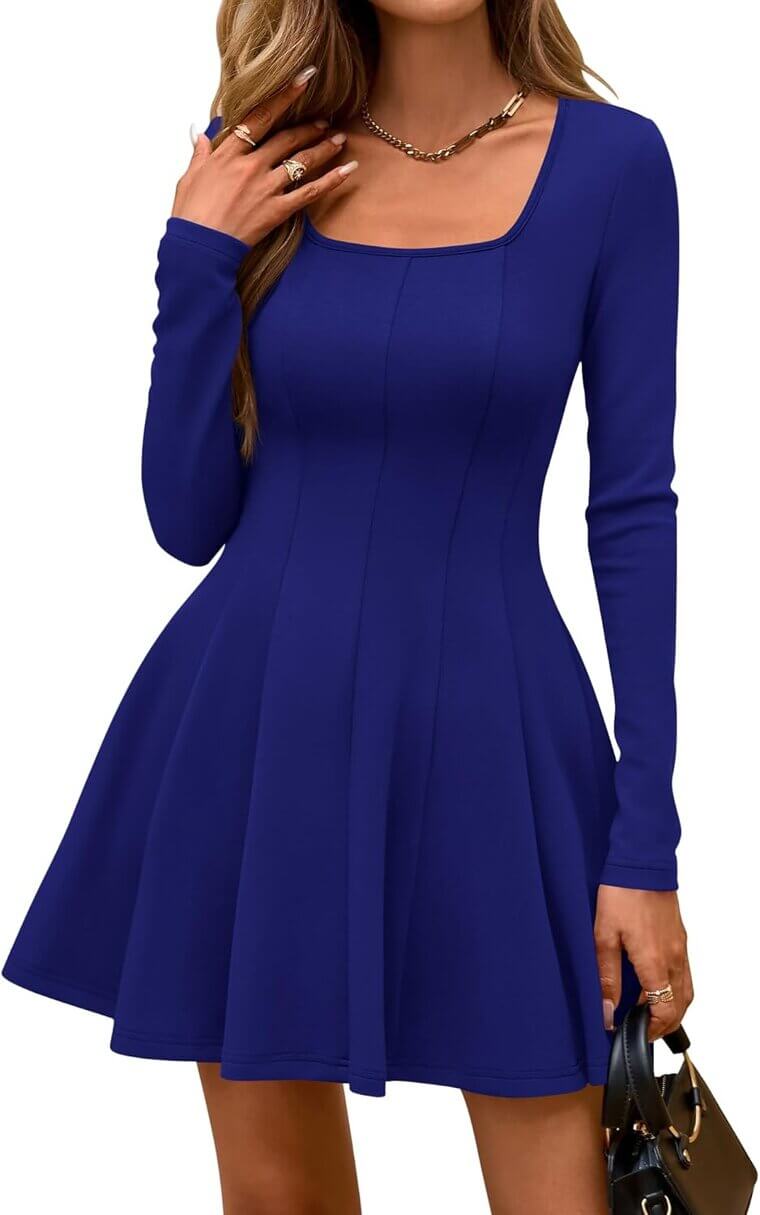 BTFBM Knit Pleated Dress - Perfect for Spring & Fall! 