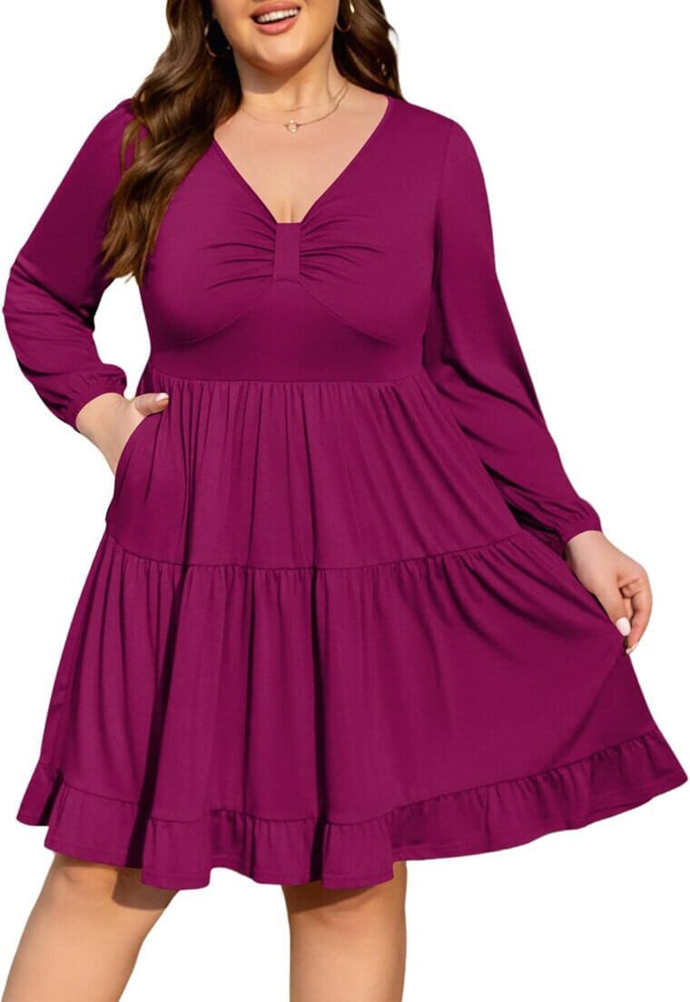 Plus Size Boho Dress - Stylish & Flowy with Pockets - Don’t Miss the 56% Discount!