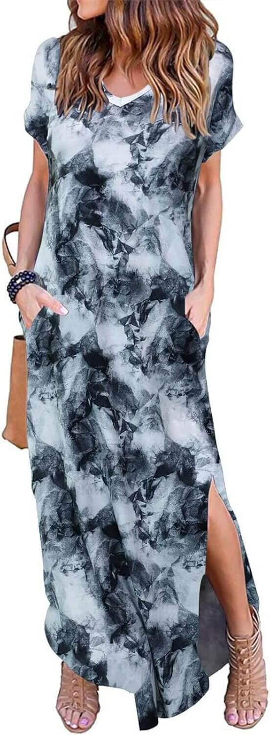 HUSKARY Maxi Dress - Stylish Comfort with Pockets - 40% Off!