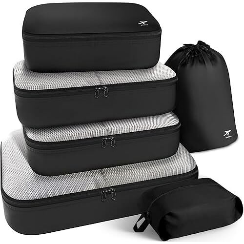 Premium Packing Cubes Set that Organizes Your Entire Suitcase. Now 42% Off!