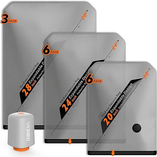 Premium Rechargeable Vacuum Bags that Save Space Instantly. Now 28% Off!