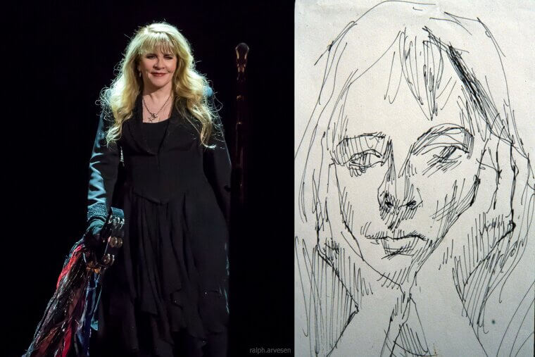 Stevie Nicks and Her Beautiful Pen Drawing