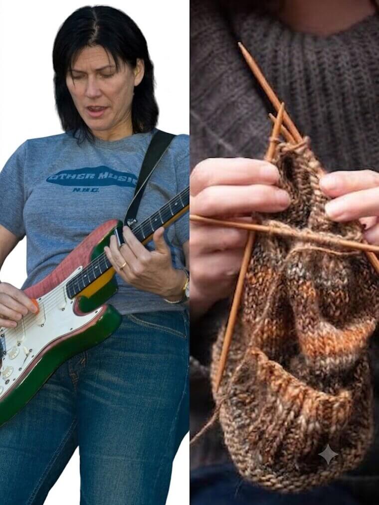 Kelley Deal and Her Relaxing Knitting Habit