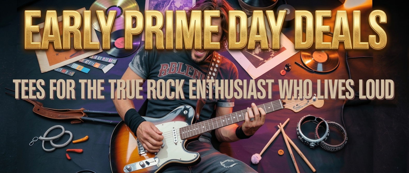 Early PRIME DAY Deals on Tees For the True Rock Enthusiast Who Lives Loud 🎸