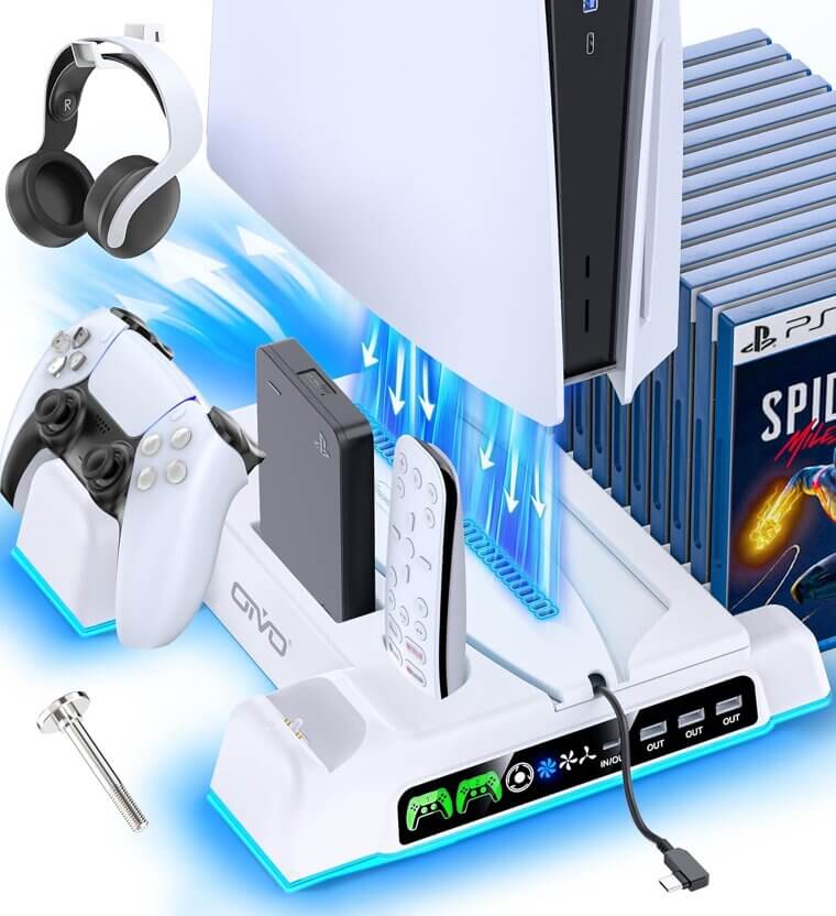 PS5 Stand & Cooling Station - Ultimate Gaming Setup - Enjoy 47% Off!