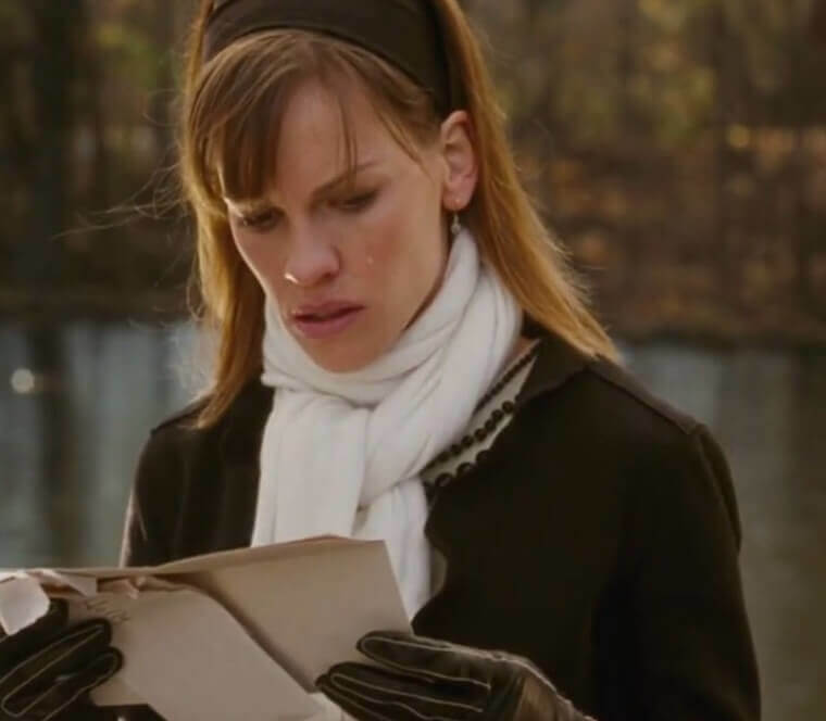 Hilary Swank  Got Hit In The Head With Suspenders