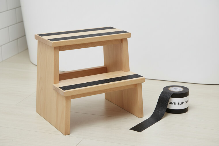 Add Non-Slip Tape to Step Stools and Bathroom Steps