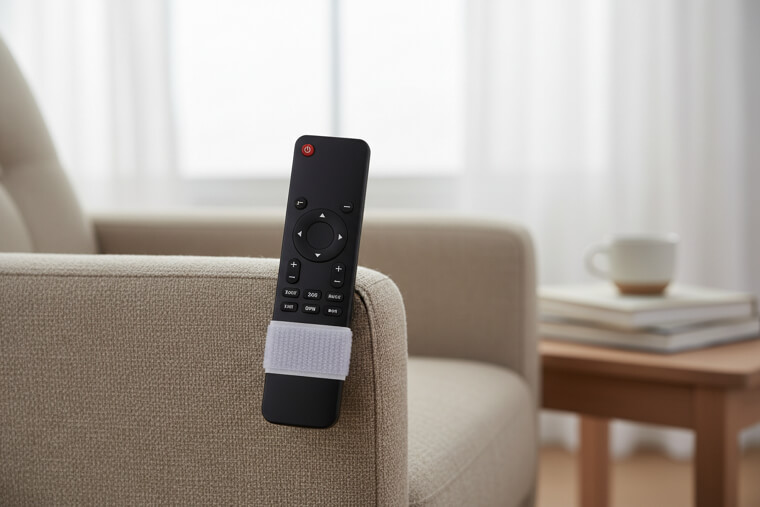 Velcro Your Remotes to the Armrest