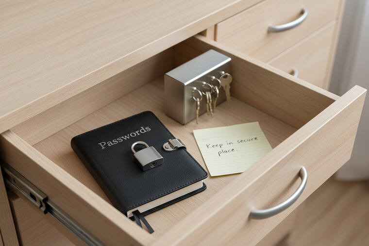 Keep a Simple Password Notebook — Locked