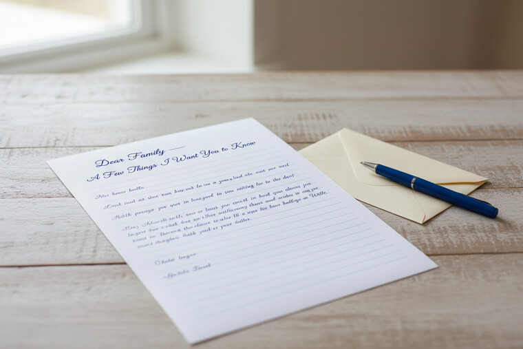 Write a Short, Loving "What I Want You to Know" Letter