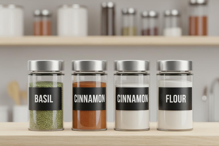 Label Jars with Big, Clear Stickers