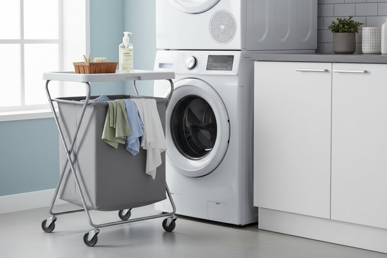 Roll a Laundry Cart — Save Trips and Back Strain