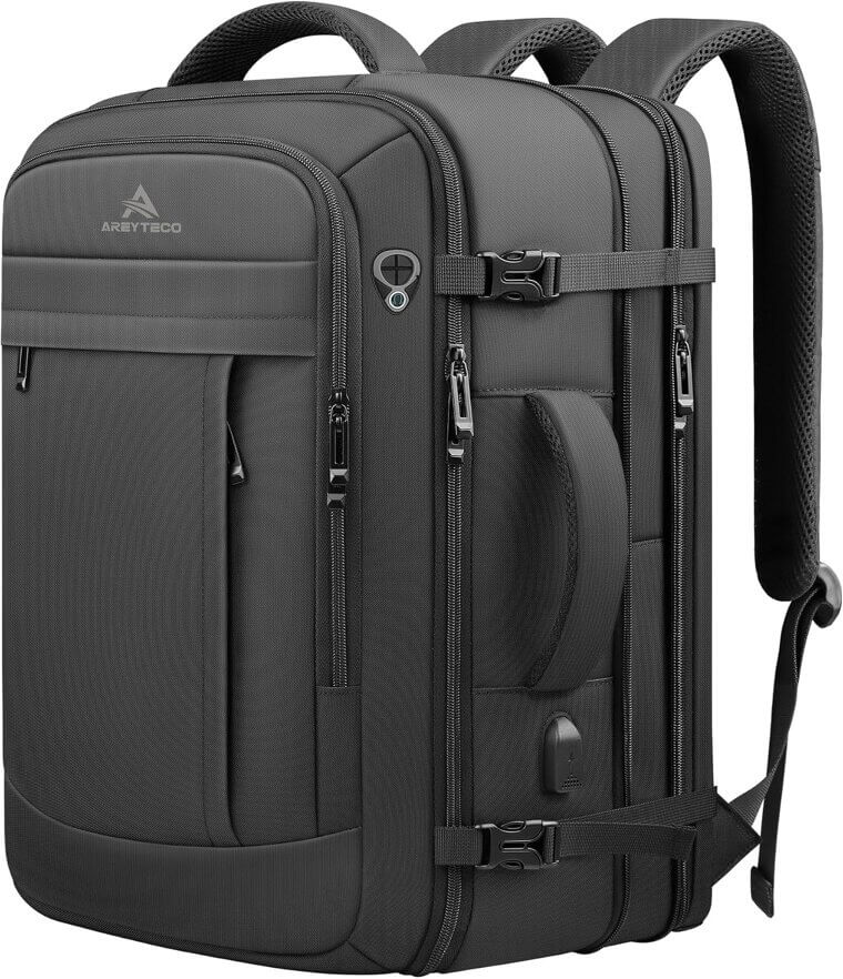 AREYTECO Travel Backpack - Ultimate 50L Laptop Companion - Don’t Miss the 27% Discount!