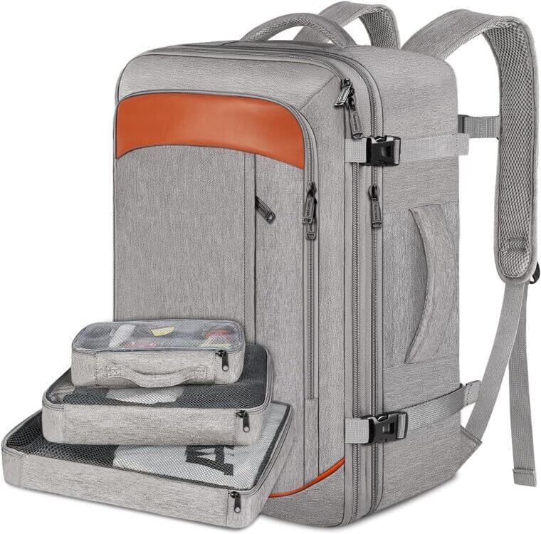 Vancropak Backpack - Spacious, Airline-Approved, Expandable with Packing Cubes - Now 29% Off!