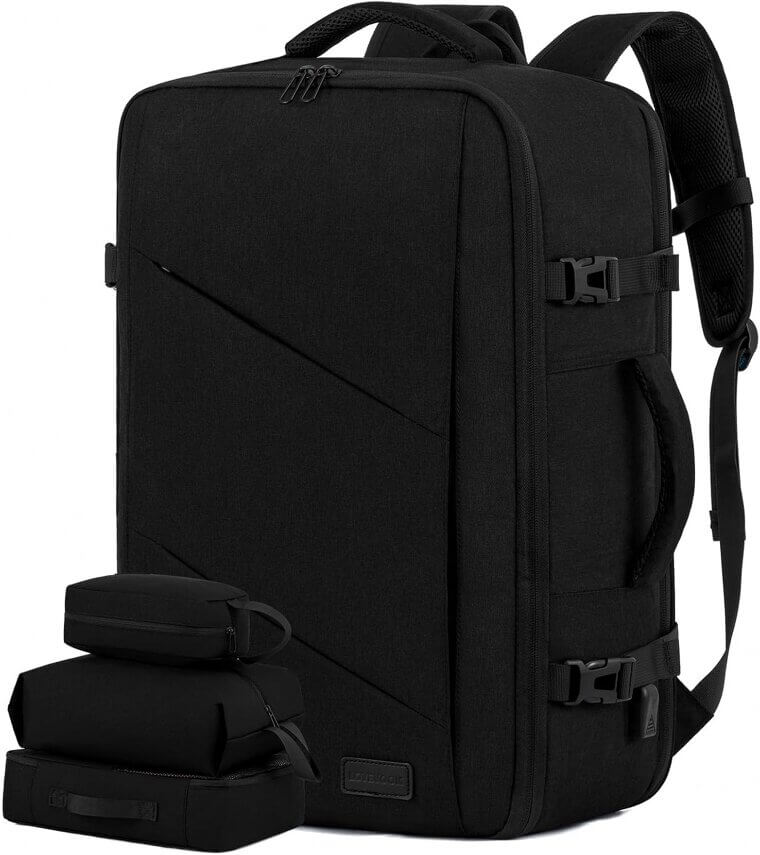 LOVEVOOK Travel Backpack: 40L Carry-On with Packing Cubes & USB! - 23% Off!