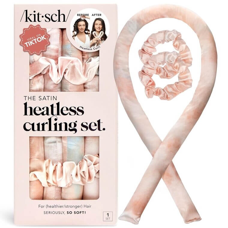 Kitsch Satin Curlers - No Heat, Frizz-Free Styling - 21% Off!