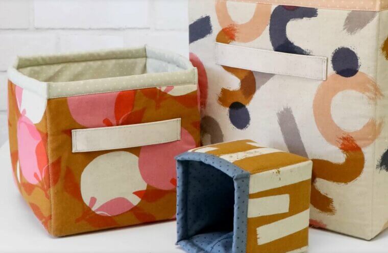 Lidless Fabric Storage Cubes