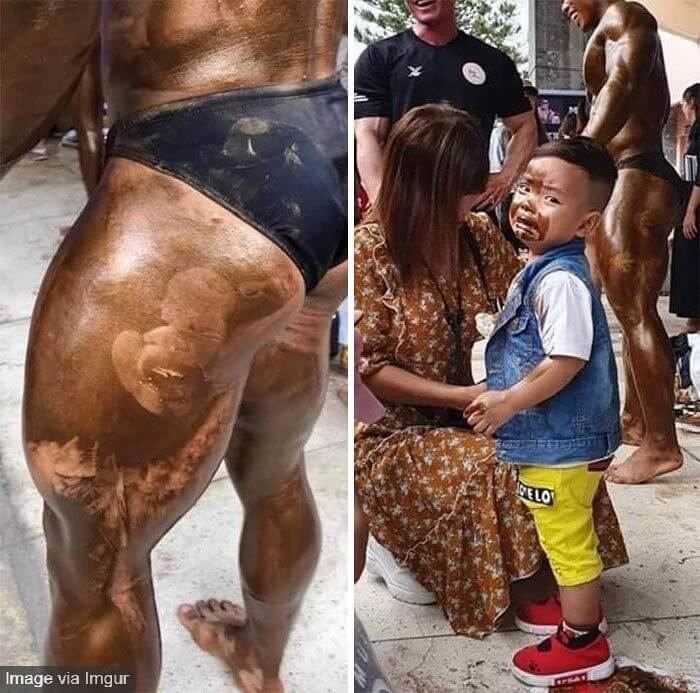 Bodybuilders Like To Slather Themselves In Liquid Chocolate Don't They?