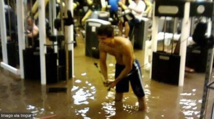 A Little Bit Of Flooding Shouldn't Stop You From Working Out