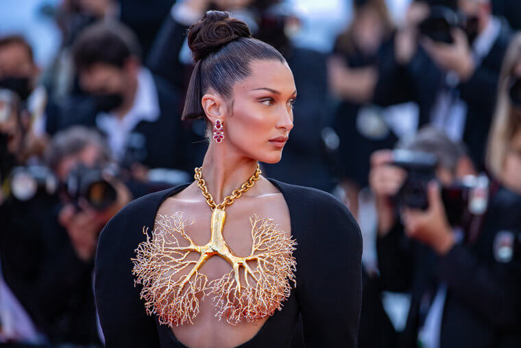 Bella Hadid’s 2021 Cannes "Lungs of Gold" - A Controversial Moment During COVID