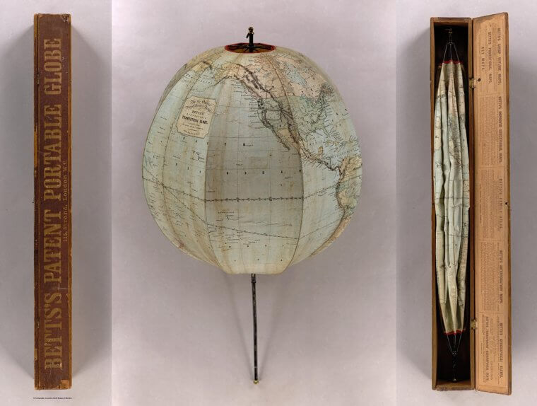 Globes Used to Fold for Convenience in 1852