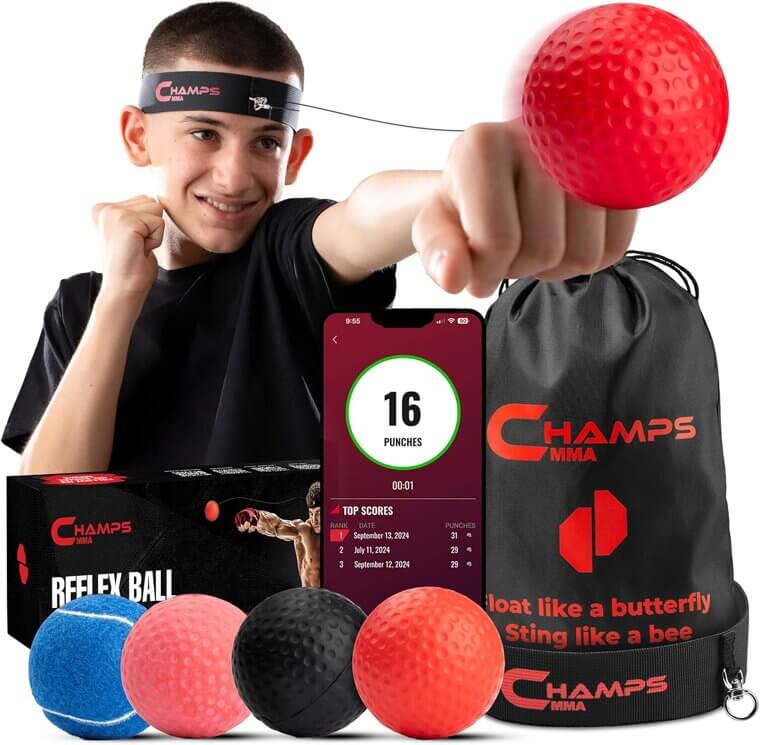 Champs MMA Reflex Ball Set - Boost Your Skills! - Don’t Miss the 24% Discount!
