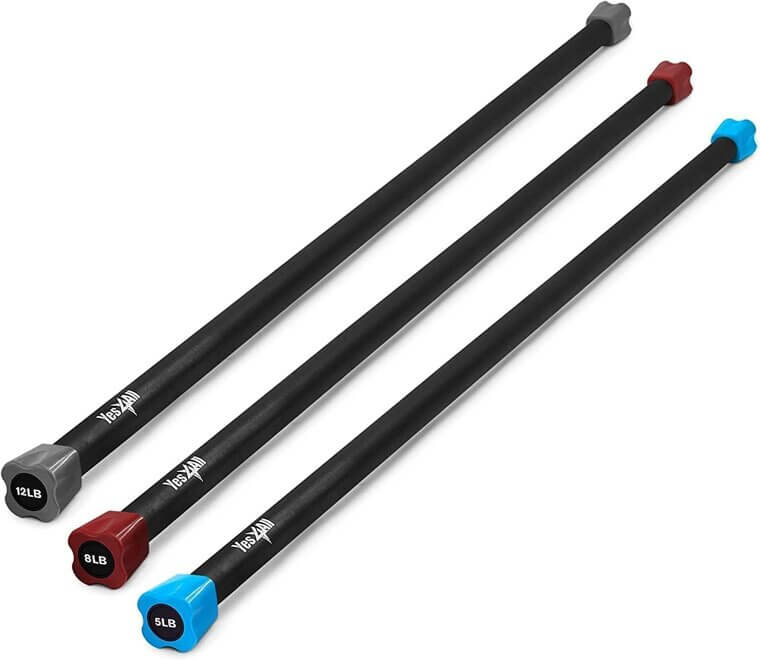 Yes4All Weighted Workout Bar - Elevate Your Fitness Routine 
