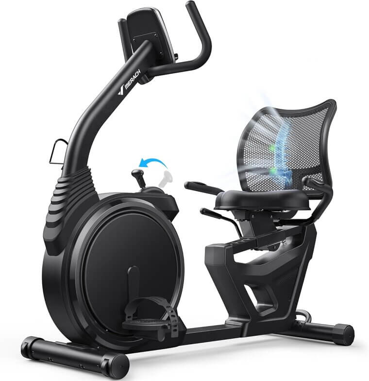 MERACH Recumbent Bike - Perfect for Seniors and Fitness Enthusiasts - Now 16% Off!