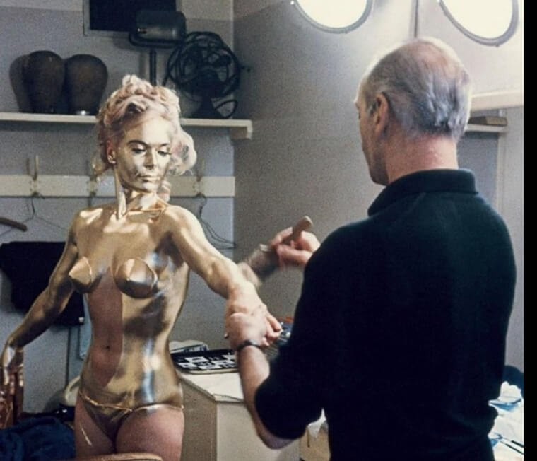 The Futuristic Gold Lamé of Shirley Eaton in "Goldfinger"