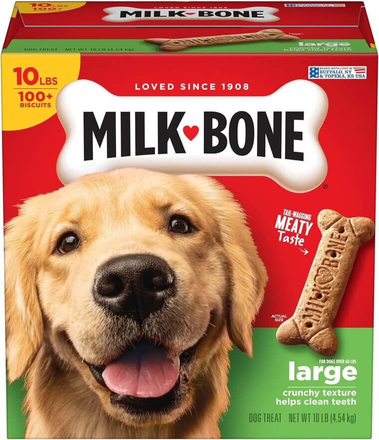 Milk-Bone Dog Biscuits - Crunchy, Meaty Treats for Large Dogs - Enjoy 11% Off!