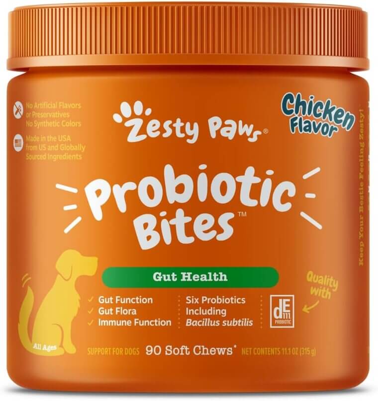 Zesty Paws Probiotics for Dogs - Enhance Your Pup's Health! 